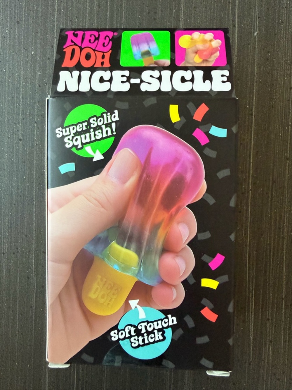NeeDoh Nice-Sicle Kids Toy - Pink, Purple Squishy Popsicle - Picture 2 of 2